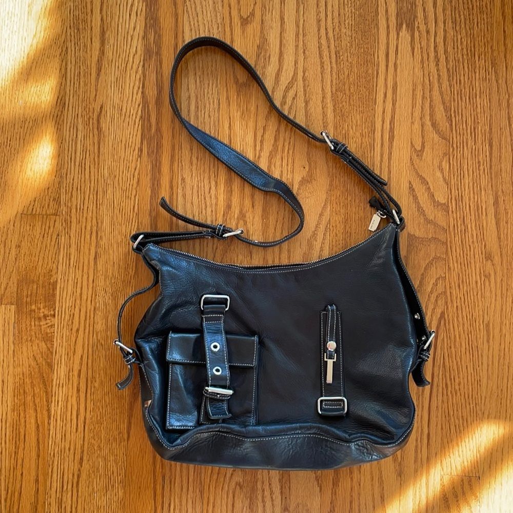 PERLINA black large handbag